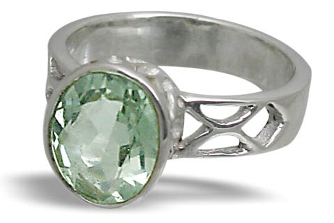 SKU 10800 - a Green Amethyst rings Jewelry Design image
