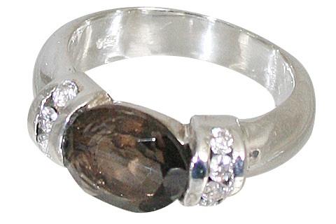 SKU 10831 - a Smoky Quartz rings Jewelry Design image