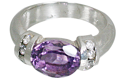 SKU 10834 - a Amethyst rings Jewelry Design image
