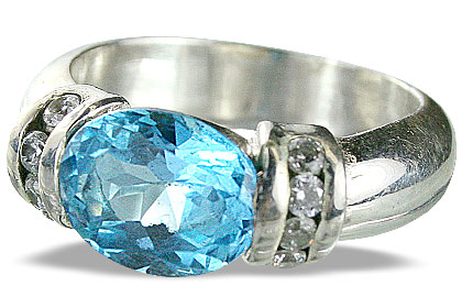 SKU 10839 - a Blue Topaz rings Jewelry Design image