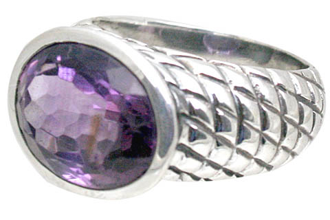 SKU 10869 - a Amethyst rings Jewelry Design image