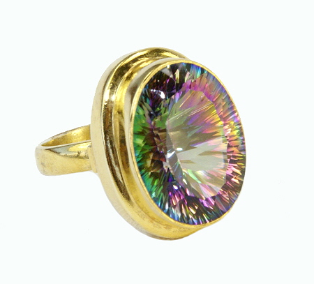SKU 10977 - a Mystic Quartz rings Jewelry Design image