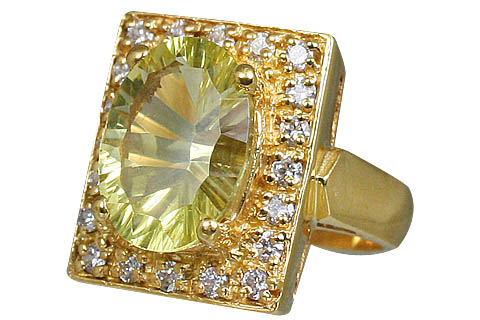 SKU 11004 - a Lemon Quartz rings Jewelry Design image