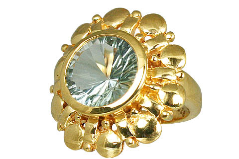 SKU 11005 - a Green Amethyst rings Jewelry Design image