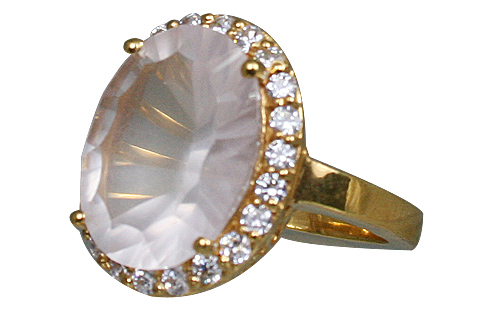 SKU 11015 - a Rose quartz rings Jewelry Design image