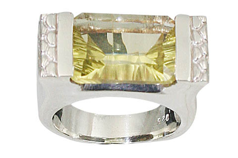SKU 11022 - a Lemon Quartz rings Jewelry Design image