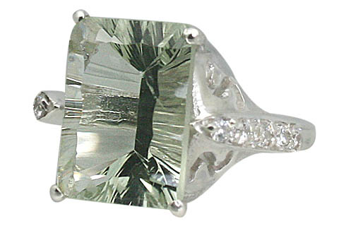 SKU 11042 - a Green Amethyst rings Jewelry Design image