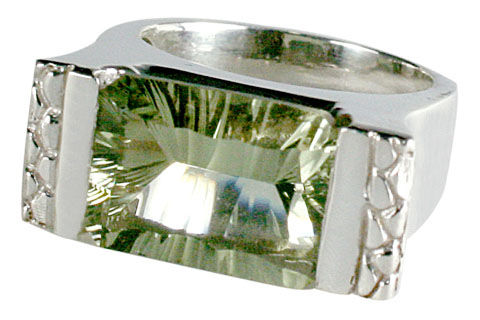 SKU 11043 - a Green Amethyst rings Jewelry Design image