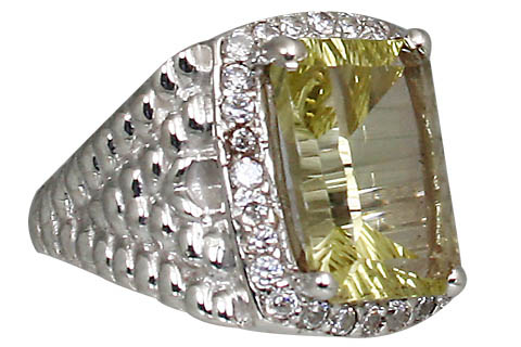 SKU 11052 - a Lemon Quartz rings Jewelry Design image