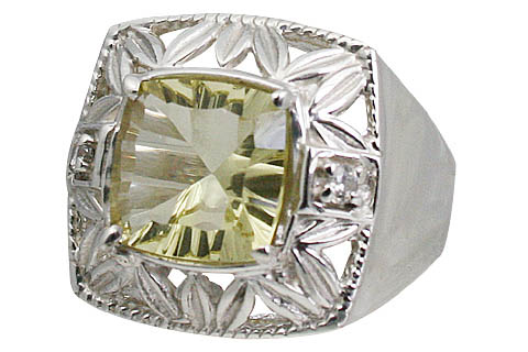 SKU 11056 - a Lemon Quartz rings Jewelry Design image