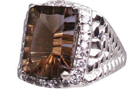 SKU 11059 - a Smoky Quartz rings Jewelry Design image