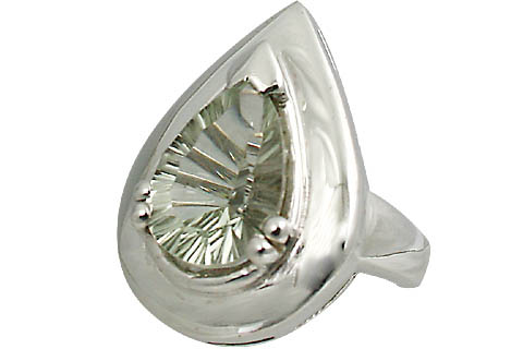 SKU 11060 - a Green Amethyst rings Jewelry Design image