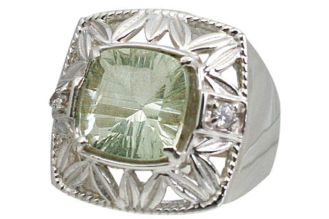SKU 11063 - a Green Amethyst rings Jewelry Design image
