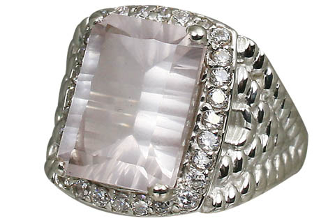 SKU 11066 - a Rose quartz rings Jewelry Design image