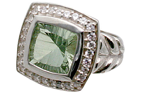 SKU 11072 - a Green Amethyst rings Jewelry Design image