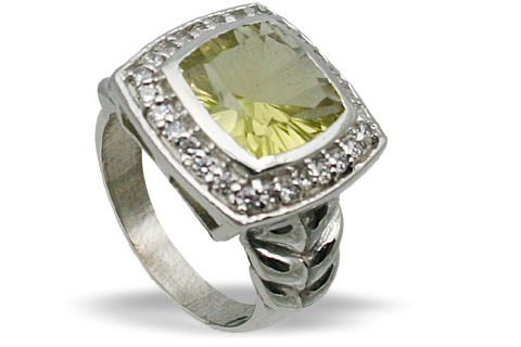 SKU 11074 - a Lemon Quartz rings Jewelry Design image