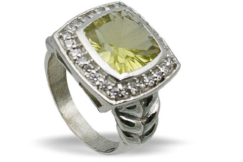 SKU 11074 - a Lemon Quartz rings Jewelry Design image