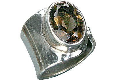 SKU 11447 - a Smoky Quartz rings Jewelry Design image