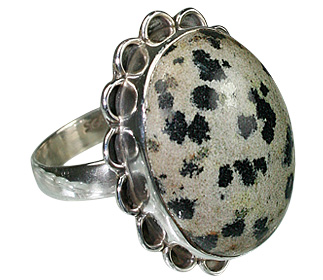 SKU 12008 - a Dalmatian Jasper rings Jewelry Design image