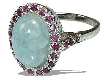 SKU 12057 - a Aquamarine rings Jewelry Design image