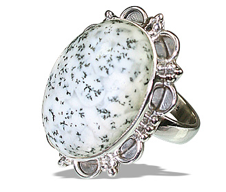 SKU 12072 - a Dendrite opal rings Jewelry Design image