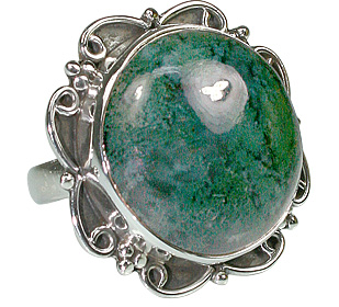 SKU 12086 - a Moss Agate rings Jewelry Design image