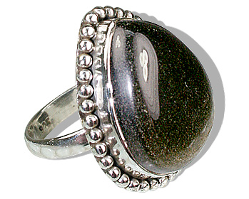 SKU 12107 - a Obsidian rings Jewelry Design image