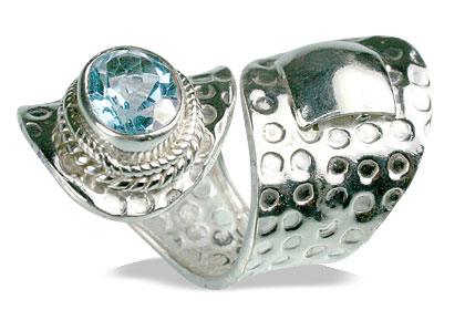 SKU 12149 - a Blue topaz rings Jewelry Design image