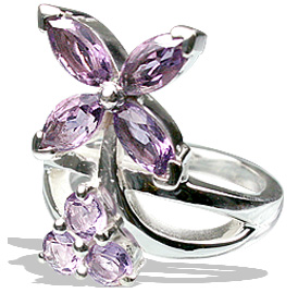 SKU 12199 - a Amethyst rings Jewelry Design image