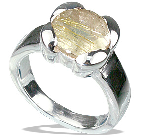 SKU 12205 - a Golden Rutile rings Jewelry Design image