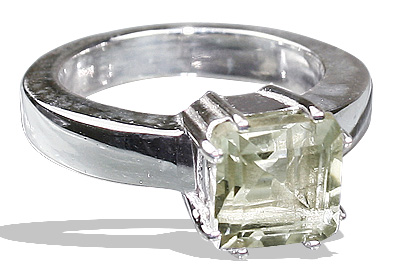 SKU 12208 - a Green Amethyst rings Jewelry Design image