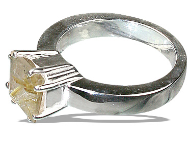 SKU 12210 - a Golden Rutile rings Jewelry Design image