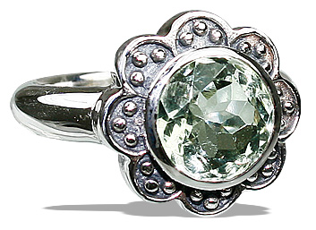 SKU 12215 - a Green Amethyst rings Jewelry Design image