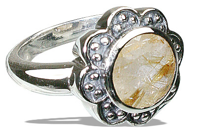 SKU 12216 - a Golden Rutile rings Jewelry Design image