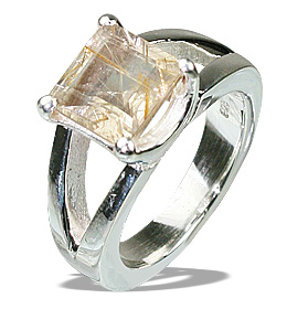 SKU 12226 - a Golden Rutile rings Jewelry Design image