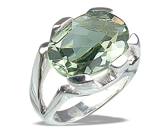 SKU 12290 - a Green Amethyst rings Jewelry Design image