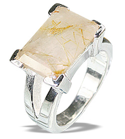 SKU 12311 - a Golden Rutile rings Jewelry Design image