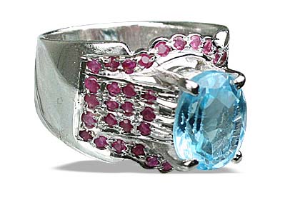 SKU 12431 - a Blue topaz rings Jewelry Design image