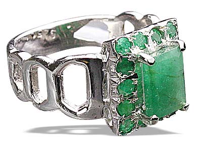 SKU 12439 - a Emerald rings Jewelry Design image