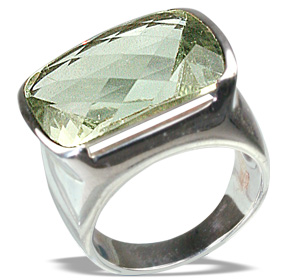 SKU 12454 - a Green Amethyst rings Jewelry Design image