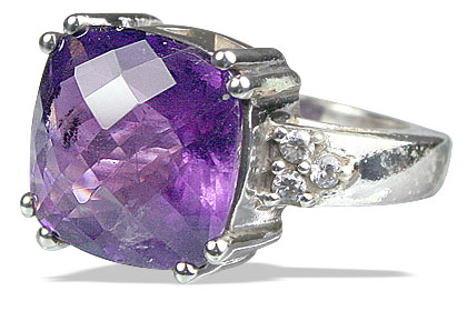 SKU 12967 - a Amethyst rings Jewelry Design image