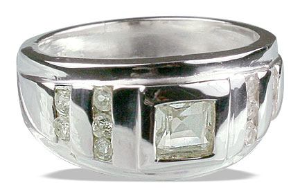 SKU 13059 - a White topaz rings Jewelry Design image
