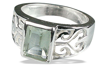 SKU 13103 - a Green Amethyst rings Jewelry Design image