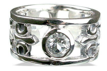 SKU 13111 - a White topaz rings Jewelry Design image