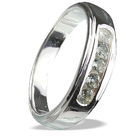 SKU 13135 - a White topaz rings Jewelry Design image