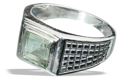 SKU 13142 - a Green Amethyst rings Jewelry Design image