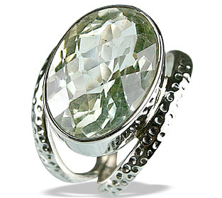 SKU 13343 - a Green Amethyst rings Jewelry Design image