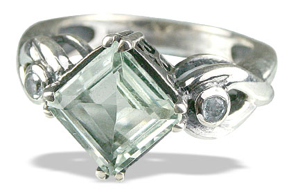 SKU 13602 - a Green Amethyst rings Jewelry Design image