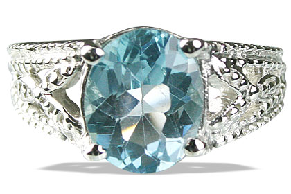SKU 13705 - a Blue topaz rings Jewelry Design image
