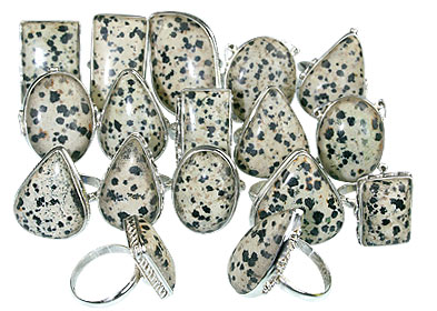 SKU 14055 - a Dalmatian Jasper rings Jewelry Design image